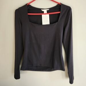 H&M Black Long Sleeve Top